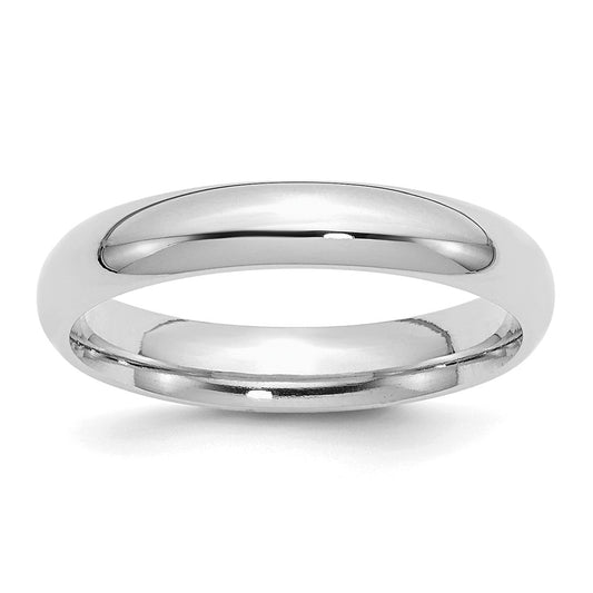 Sterling Silver Rhodium-plated 4mm Comfort Fit Size 6.5 Band