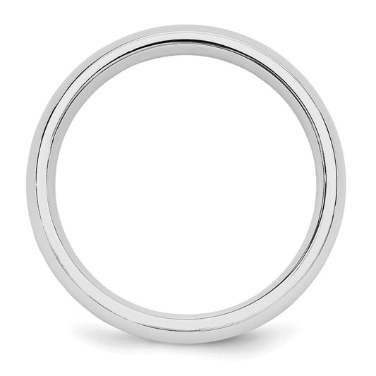 Sterling Silver Rhodium-plated 5mm Comfort Fit Size 9.5 Band