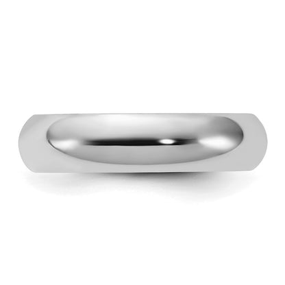 Sterling Silver Rhodium-plated 5mm Comfort Fit Size 8 Band