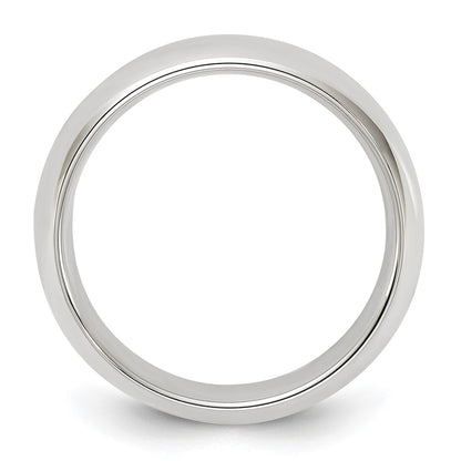 Sterling Silver Rhodium-plated 6mm Comfort Fit Size 11.5 Band