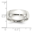 Sterling Silver 7mm Comfort Fit Size 9.5 Band