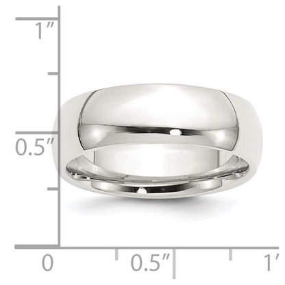 Sterling Silver 7mm Comfort Fit Size 5.5 Band