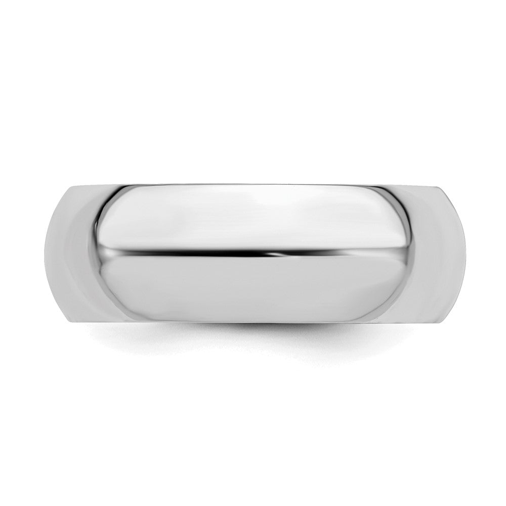 Sterling Silver Rhodium-plated 7mm Comfort Fit Size 8.5 Band