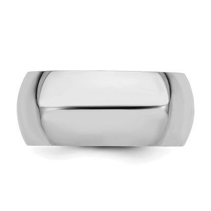 Sterling Silver Rhodium-plated 9mm Comfort Fit Size 13 Band