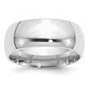 Sterling Silver Rhodium-plated 9mm Comfort Fit Size 10 Band