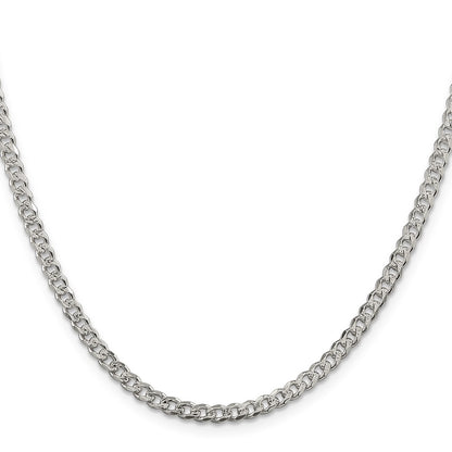 Sterling Silver 3.8mm Pav Curb Chain