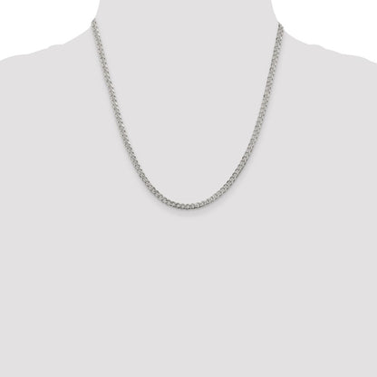 Sterling Silver 3.8mm Pav Curb Chain