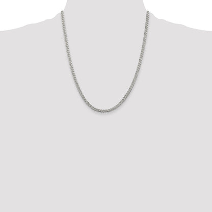 Sterling Silver 3.8mm Pav Curb Chain