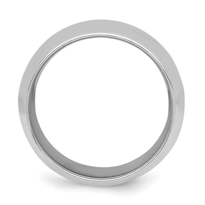 Sterling Silver Rhodium-plated 10mm Comfort Fit Size 12 Band