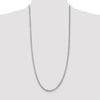 Sterling Silver Rhodium-plated 3.8mm Pav Curb Chain