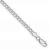 Sterling Silver Rhodium-plated 3.8mm Pav Curb Chain