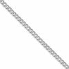 Sterling Silver Rhodium-plated 4.5mm Pave Curb Chain