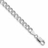 Sterling Silver Rhodium-plated 5.5mm Pav Curb Chain