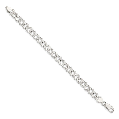 Sterling Silver 8.3mm Pav Curb Chain