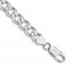 Sterling Silver Rhodium-plated 8.3mm Pav Curb Chain