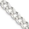 Sterling Silver 8.3mm Pav Curb Chain