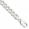 Sterling Silver 9.3mm Pav Curb Chain