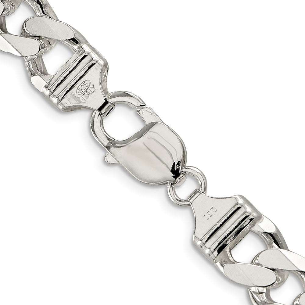 Sterling Silver 11.0mm Pav Curb Chain