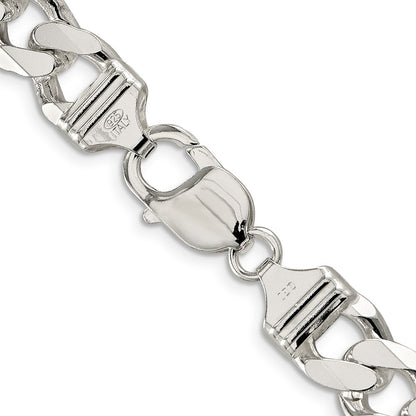 Sterling Silver 11.0mm Pav Curb Chain