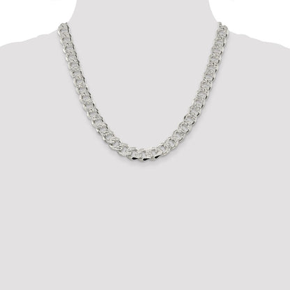 Sterling Silver 11.0mm Pav Curb Chain