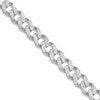 Sterling Silver Rhodium-plated 11.0mm Pav Curb Chain