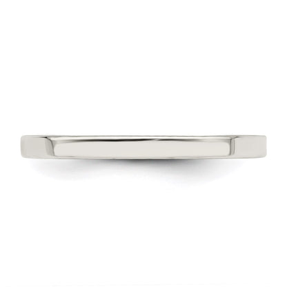 Sterling Silver 2mm Comfort Fit Flat Size 8.5 Band