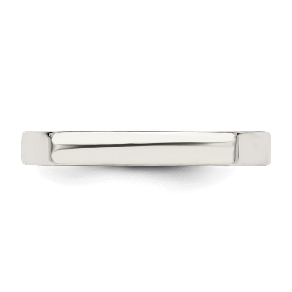 Sterling Silver 3mm Comfort Fit Flat Size 6 Band