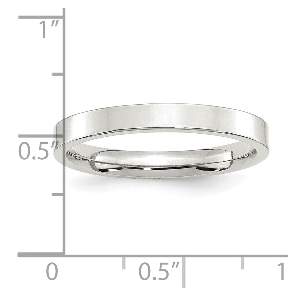 Sterling Silver 3mm Comfort Fit Flat Size 5 Band