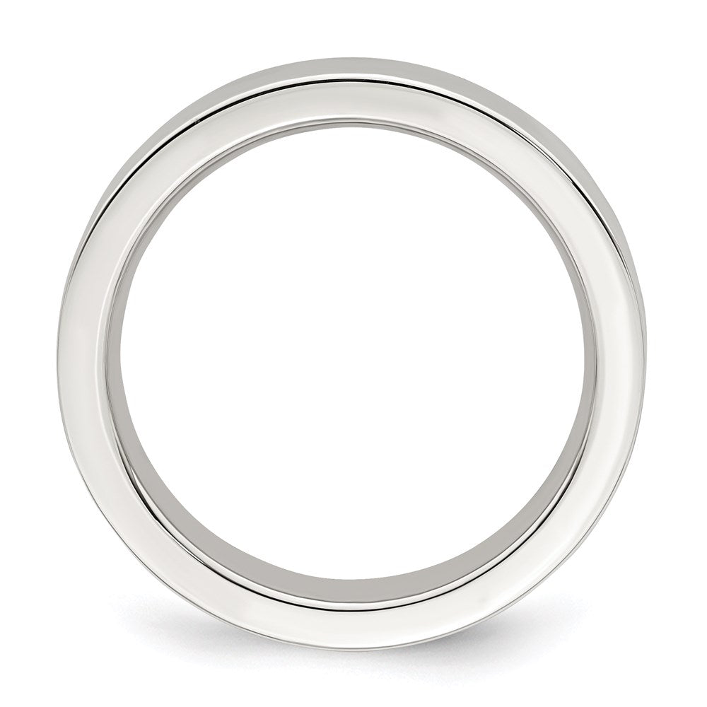Sterling Silver 4mm Comfort Fit Flat Size 4 Band