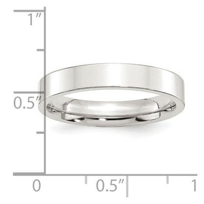Sterling Silver 4mm Comfort Fit Flat Size 7 Band