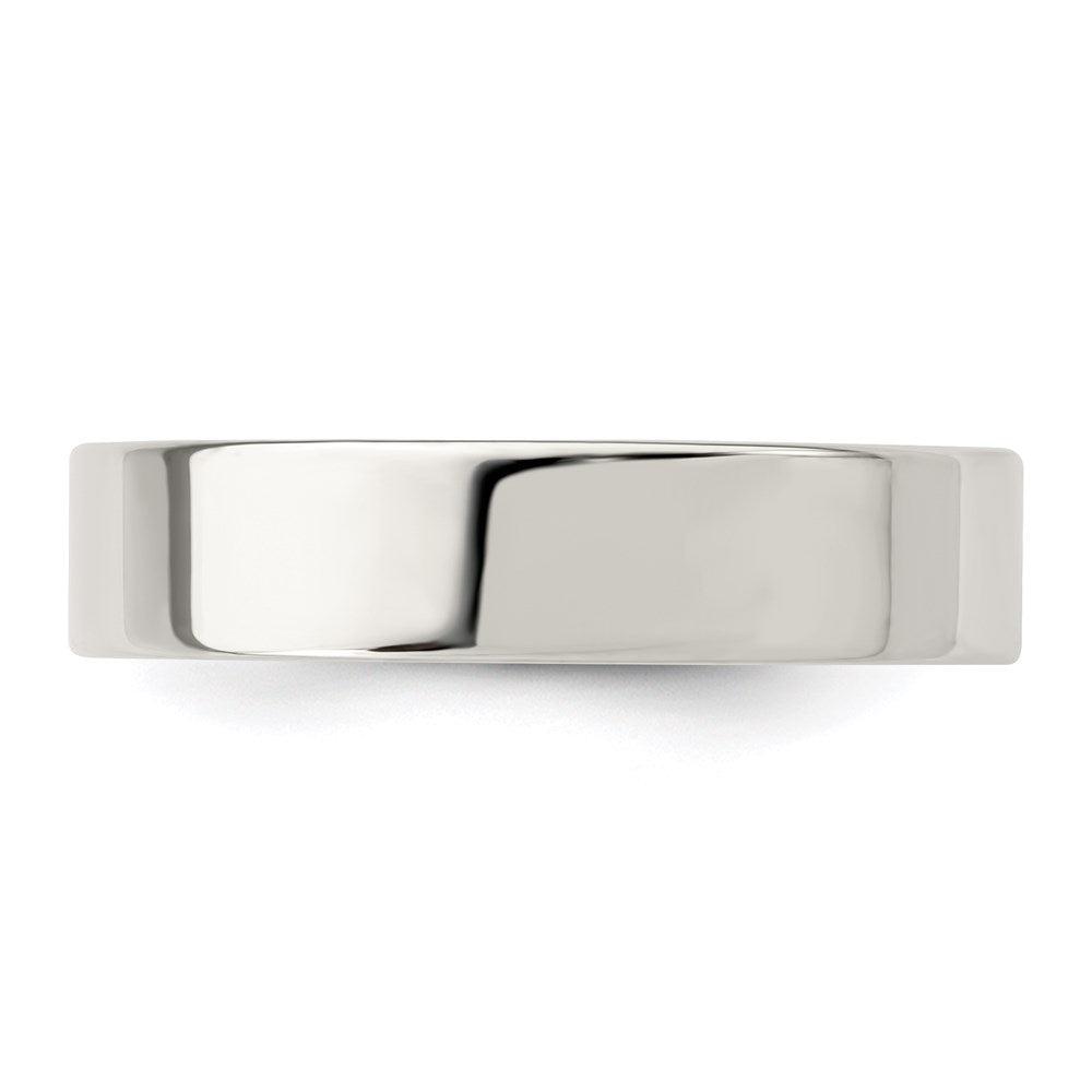 Sterling Silver 5mm Comfort Fit Flat Size 5.5 Band