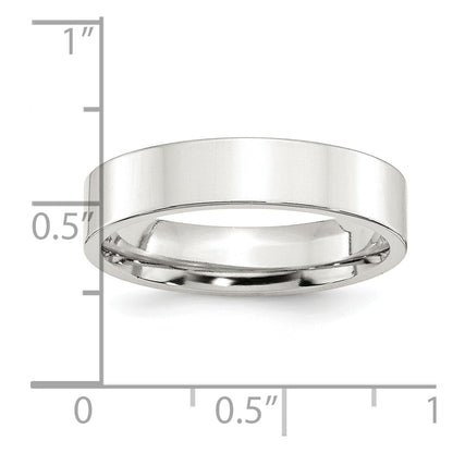 Sterling Silver 5mm Comfort Fit Flat Size 4.5 Band