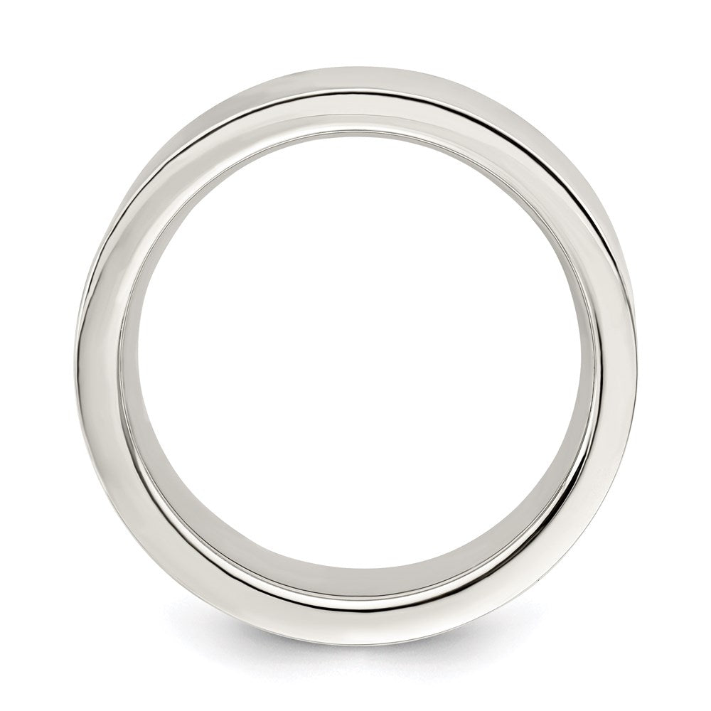 Sterling Silver 7mm Comfort Fit Flat Size 12 Band