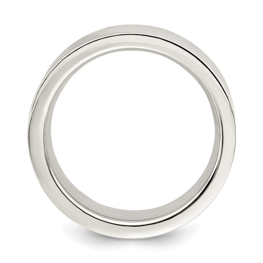 Sterling Silver 7mm Comfort Fit Flat Size 12.5 Band