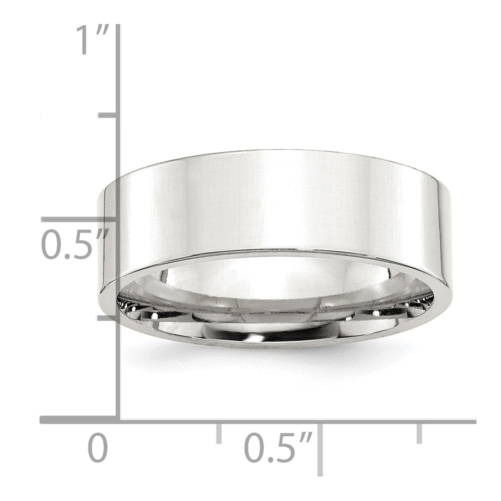 Sterling Silver 7mm Comfort Fit Flat Size 9.5 Band