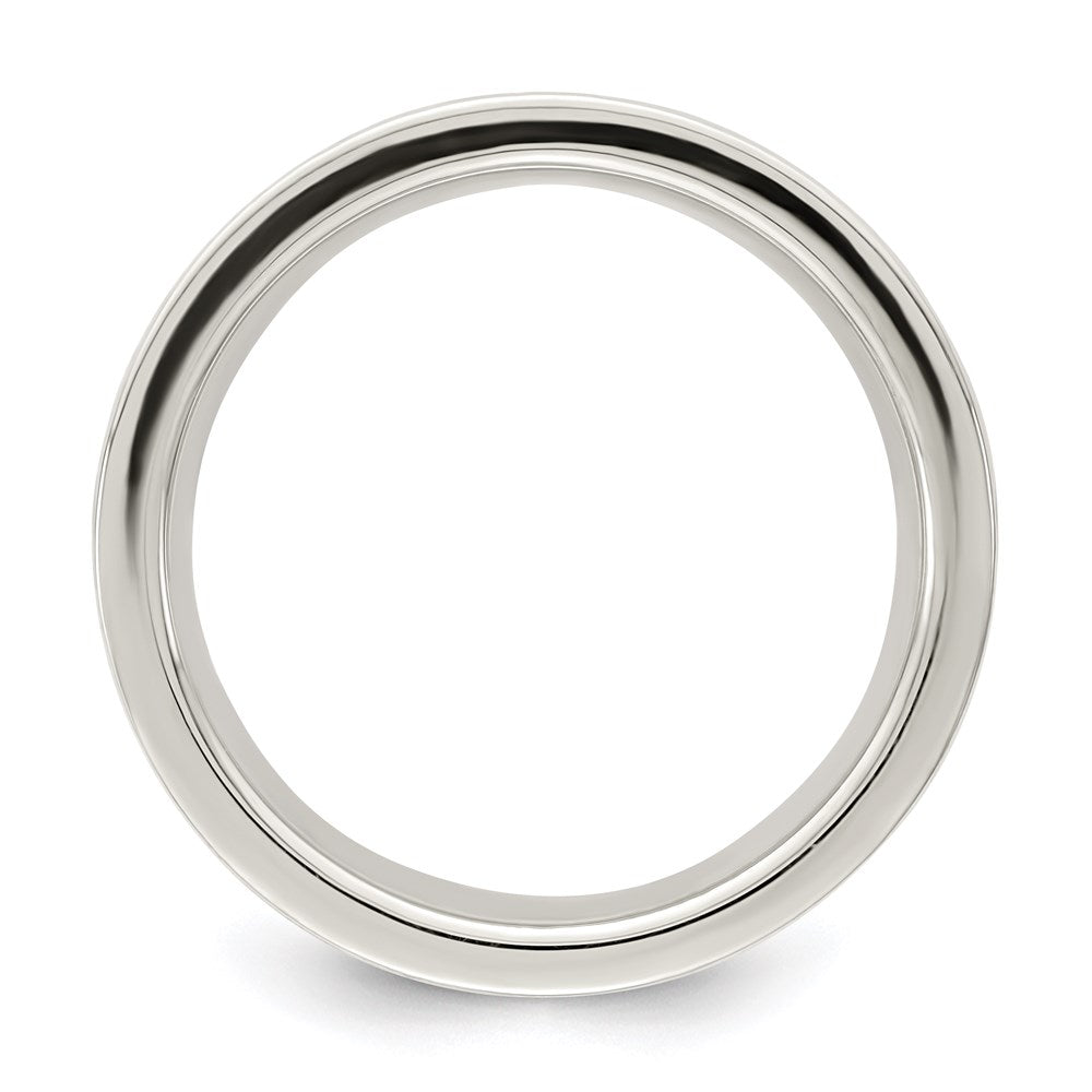 Sterling Silver 8mm Comfort Fit Flat Size 4.5 Band