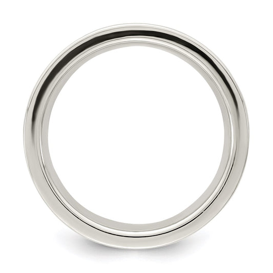Sterling Silver 8mm Comfort Fit Flat Size 4.5 Band
