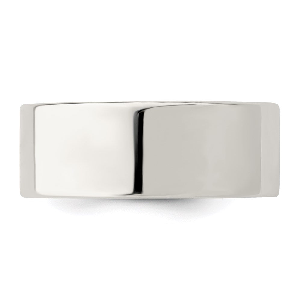 Sterling Silver 8mm Comfort Fit Flat Size 9 Band