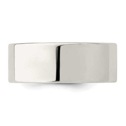 Sterling Silver 8mm Comfort Fit Flat Size 9 Band