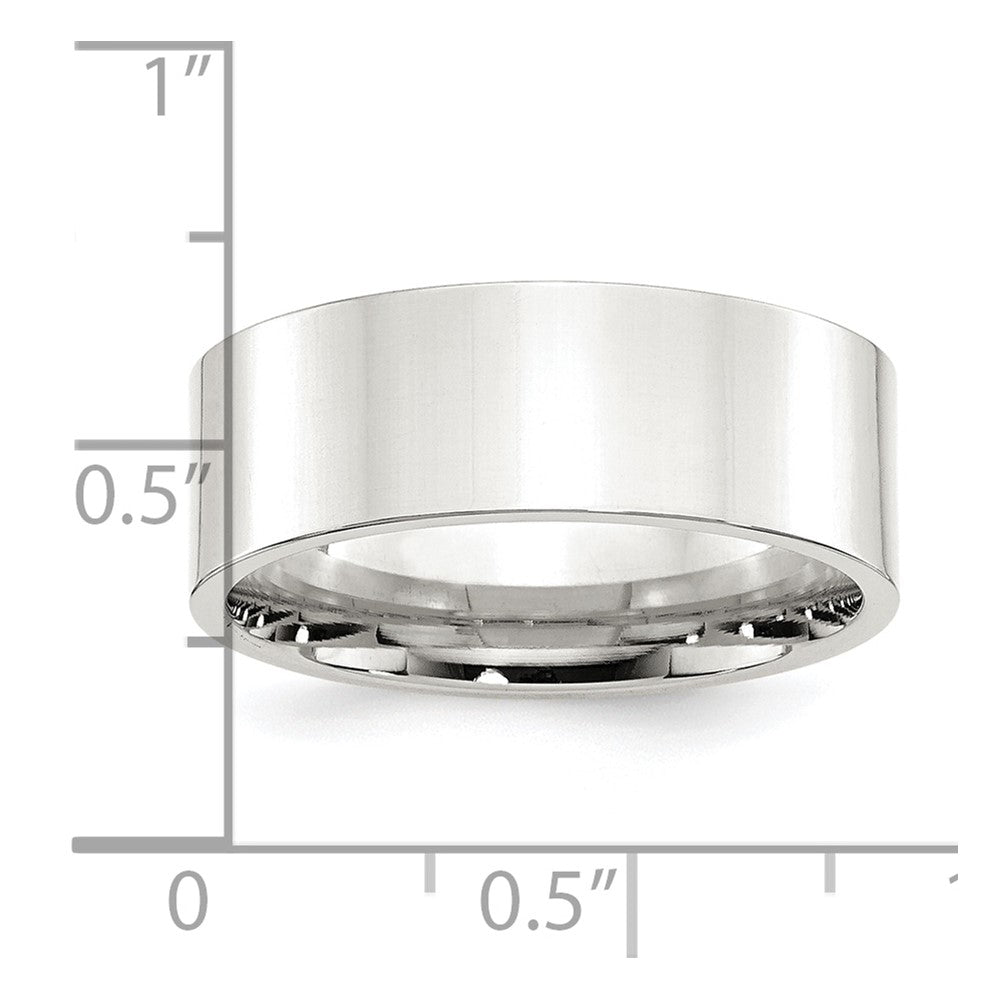 Sterling Silver 8mm Comfort Fit Flat Size 4 Band