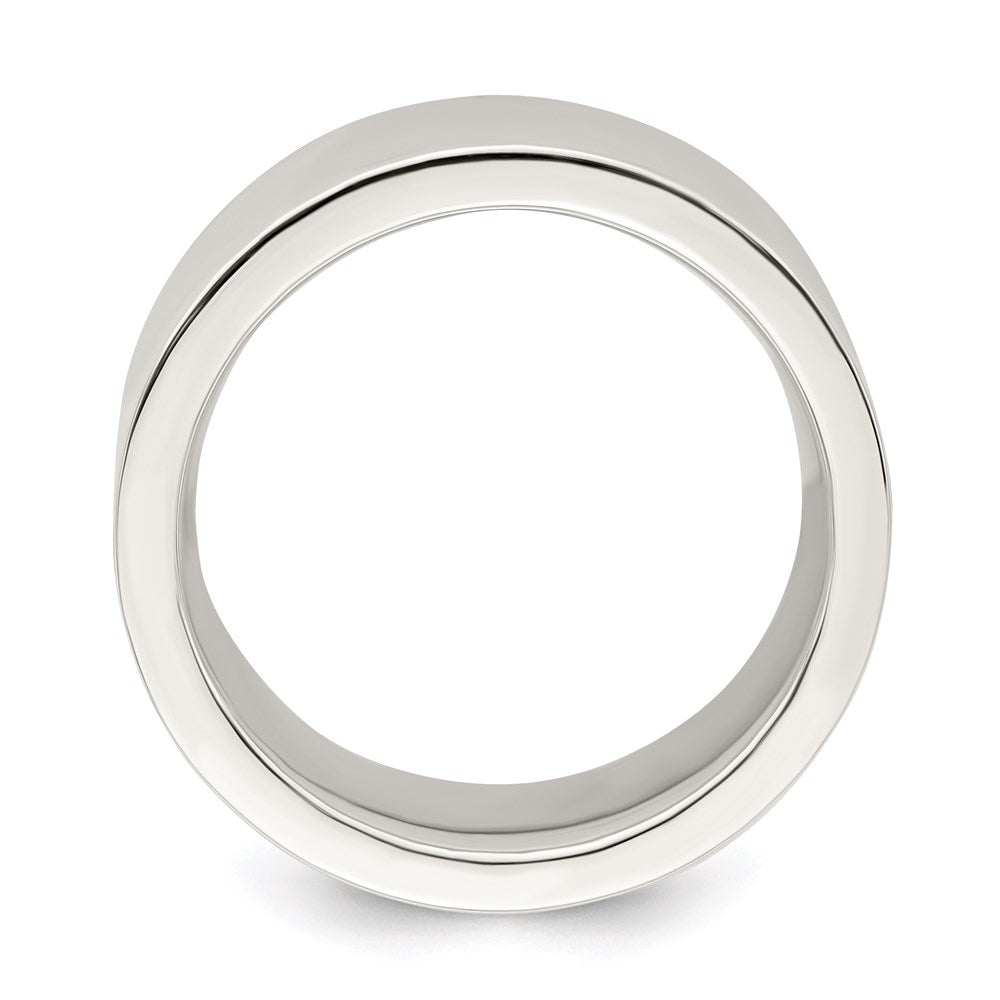 Sterling Silver 9mm Comfort Fit Flat Size 9.5 Band