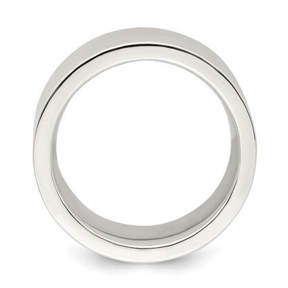 Sterling Silver 9mm Comfort Fit Flat Size 13.5 Band