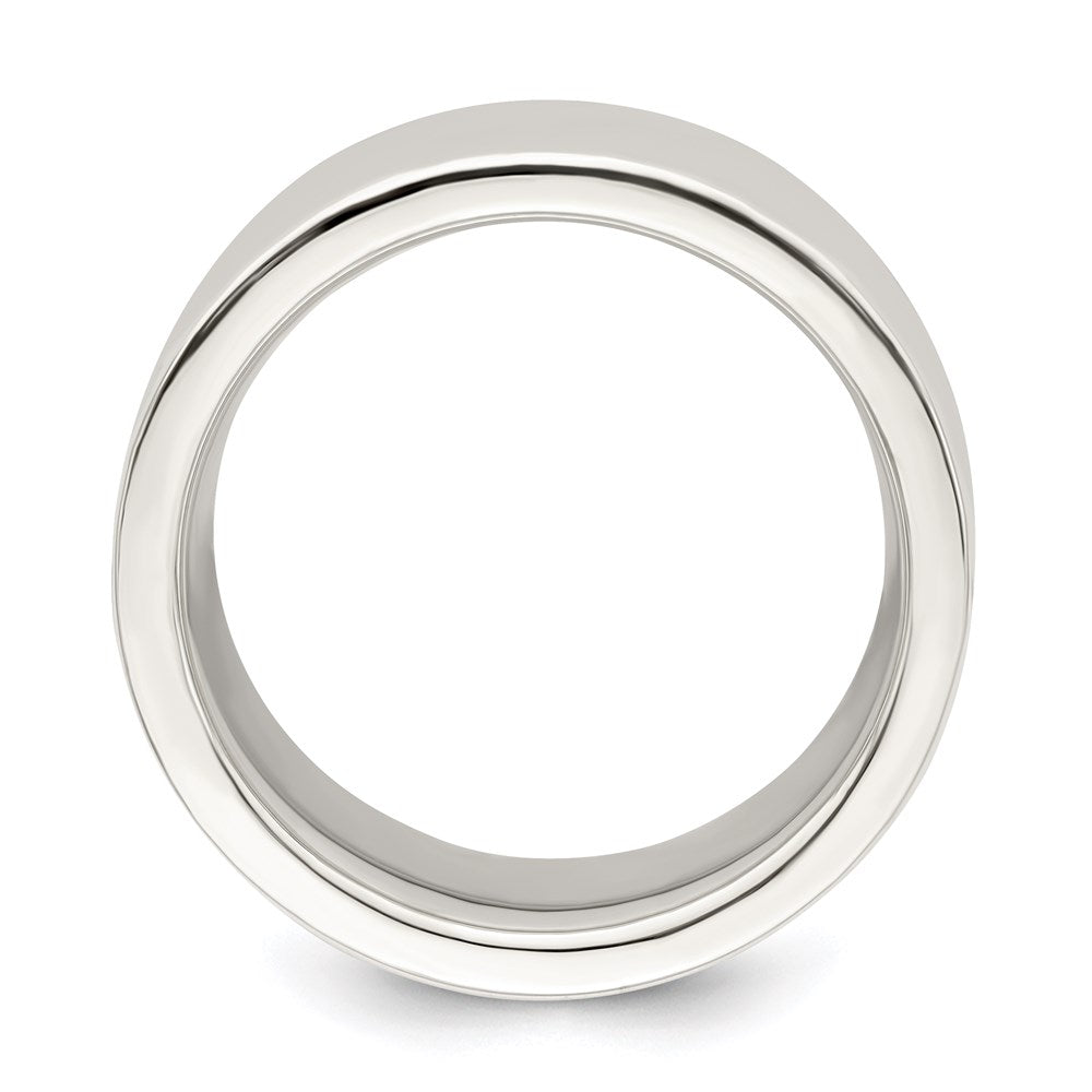 Sterling Silver 10mm Comfort Fit Flat Size 6.5 Band