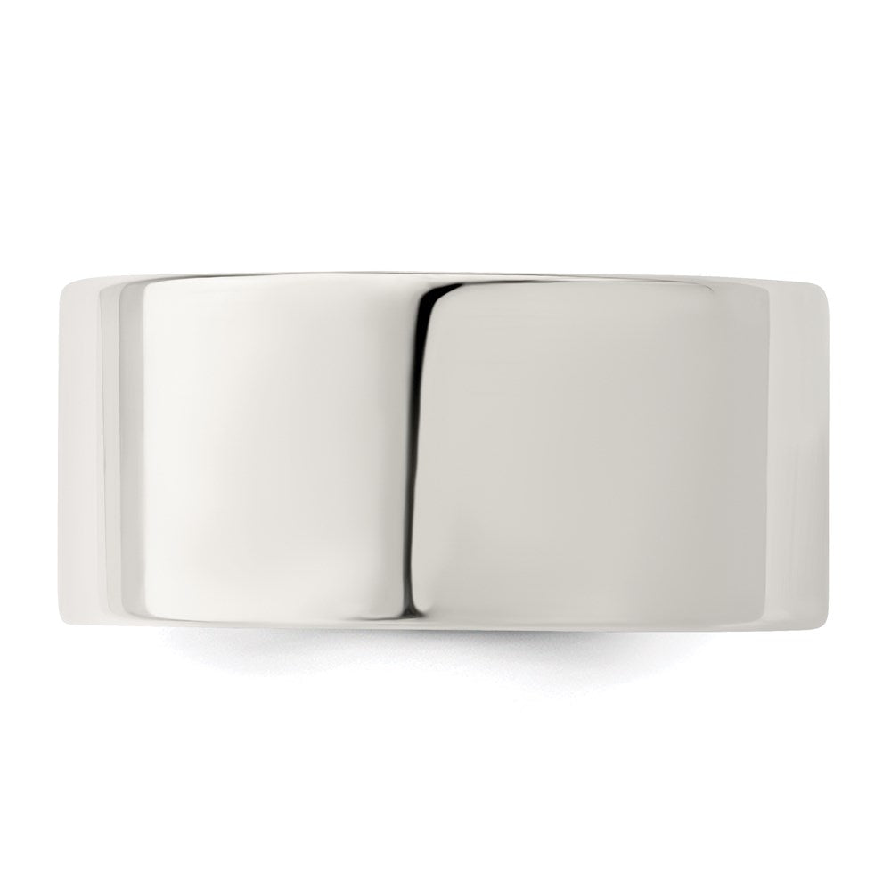 Sterling Silver 10mm Comfort Fit Flat Size 6.5 Band