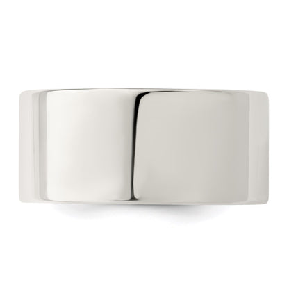 Sterling Silver 10mm Comfort Fit Flat Size 6.5 Band