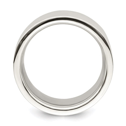 Sterling Silver 12mm Comfort Fit Flat Size 10.5 Band