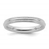 Sterling Silver Rhodium-plated 3mm Comfort Fit Milgrain Size 8 Band