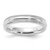Sterling Silver 4mm Comfort Fit Half Round Milgrain Size 9 Band