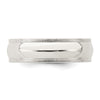 Sterling Silver 6mm Comfort Fit Half Round Milgrain Size 6 Band