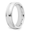 Sterling Silver 6mm Comfort Fit Half Round Milgrain Size 6 Band
